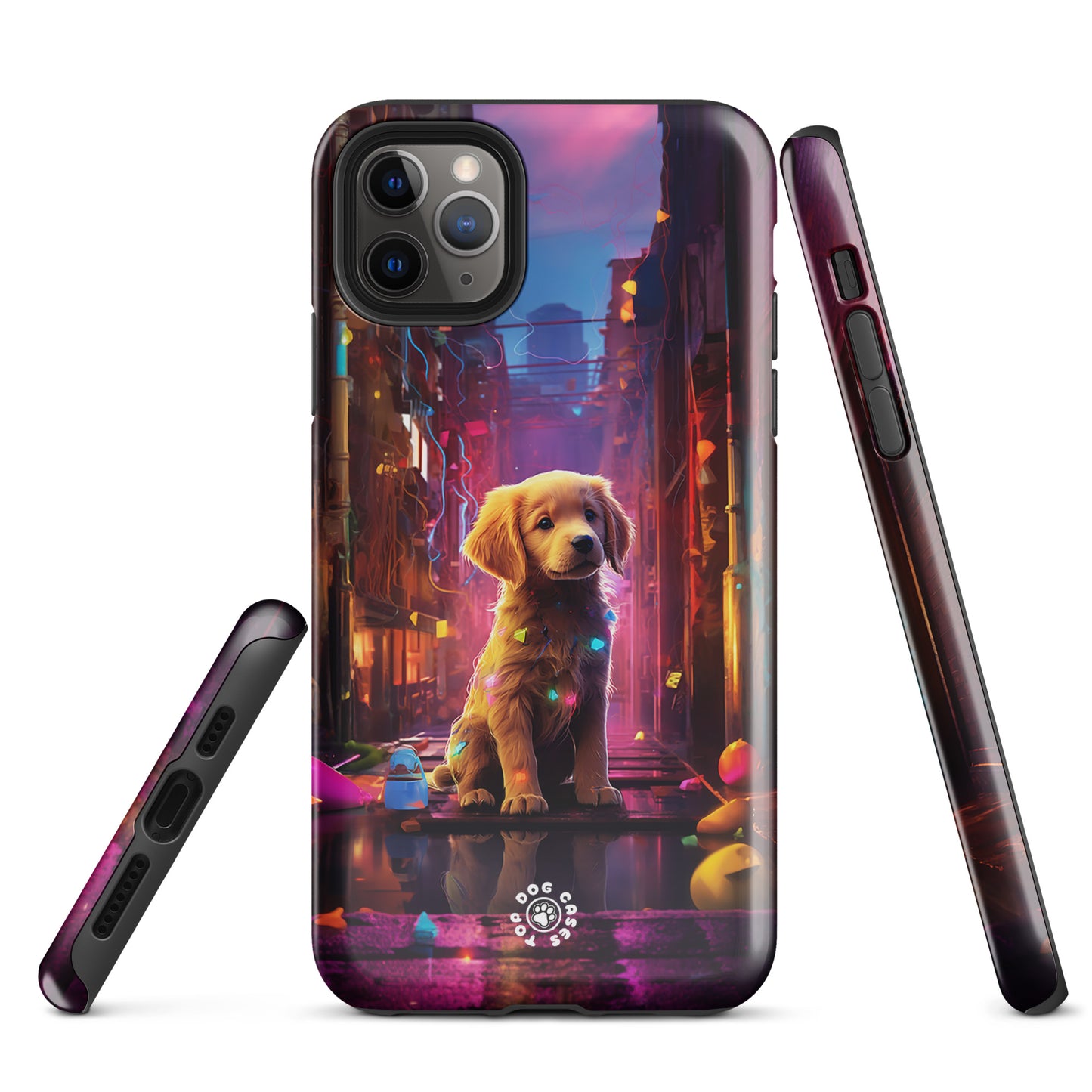 Golden Retriever in the City - iPhone Case - Cute Phone Cases