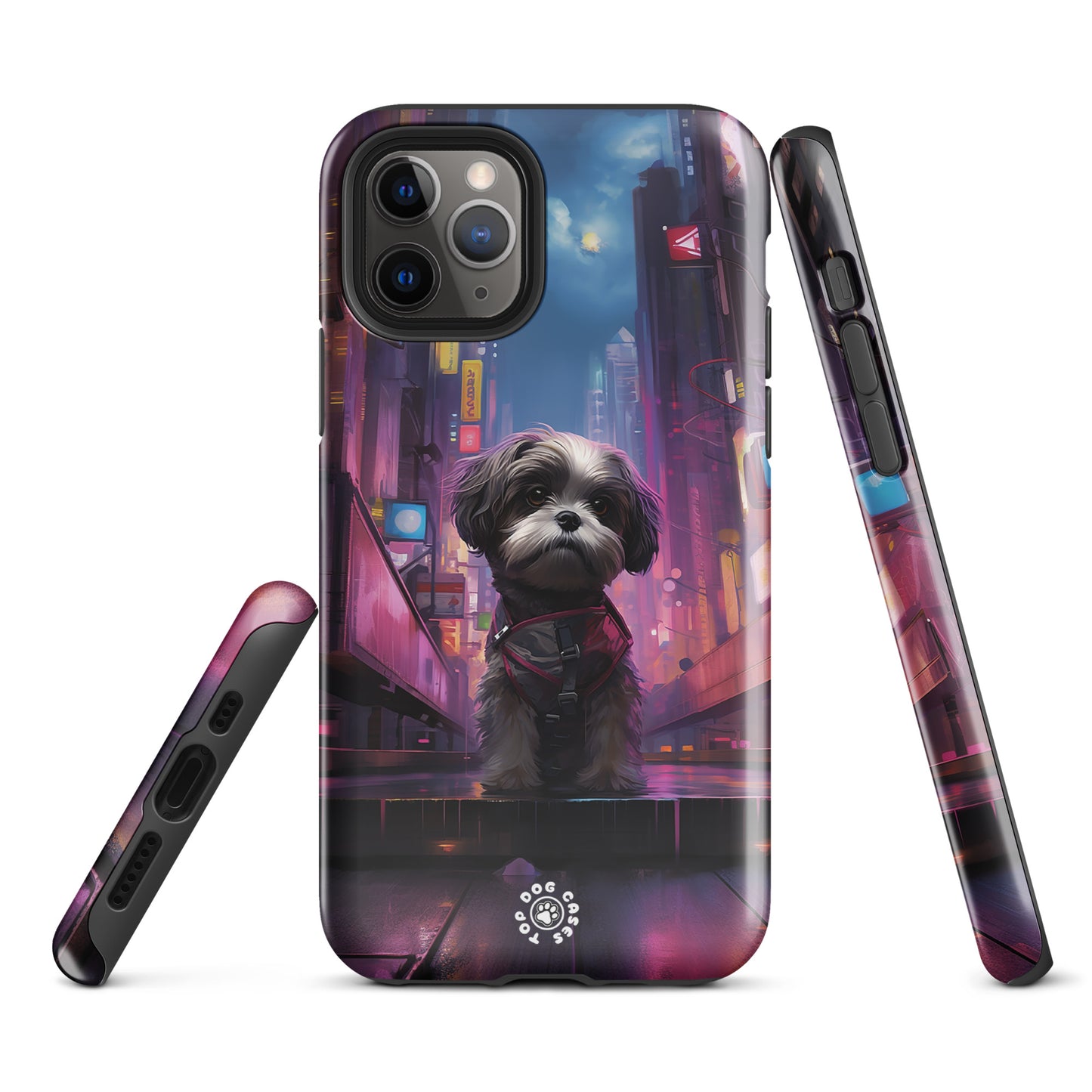 Shih Tzu in the City - iPhone Case - Cute Phone Cases - Top Dog Cases - #CityDog, #CityDogs, #CuteDog, #CuteDogs, #CyberpunkCityDog, #DogPhoneCase, #iPhone, #iPhone11, #iphone11case, #iPhone12, #iPhone12case, #iPhone13, #iPhone13case, #iPhone13DogCase, #iPhone13Mini, #iPhone13Pro, #iPhone13ProMax, #iPhone14, #iPhone14case, #iPhone14DogCase, #iPhone14Plus, #iPhone14Pluscase, #iPhone14Pro, #iPhone14ProMax, #iPhone14ProMaxCase, #iPhone15, #iPhone15case, #iPhonecase, #iphonedogcase, #Shih Tzu