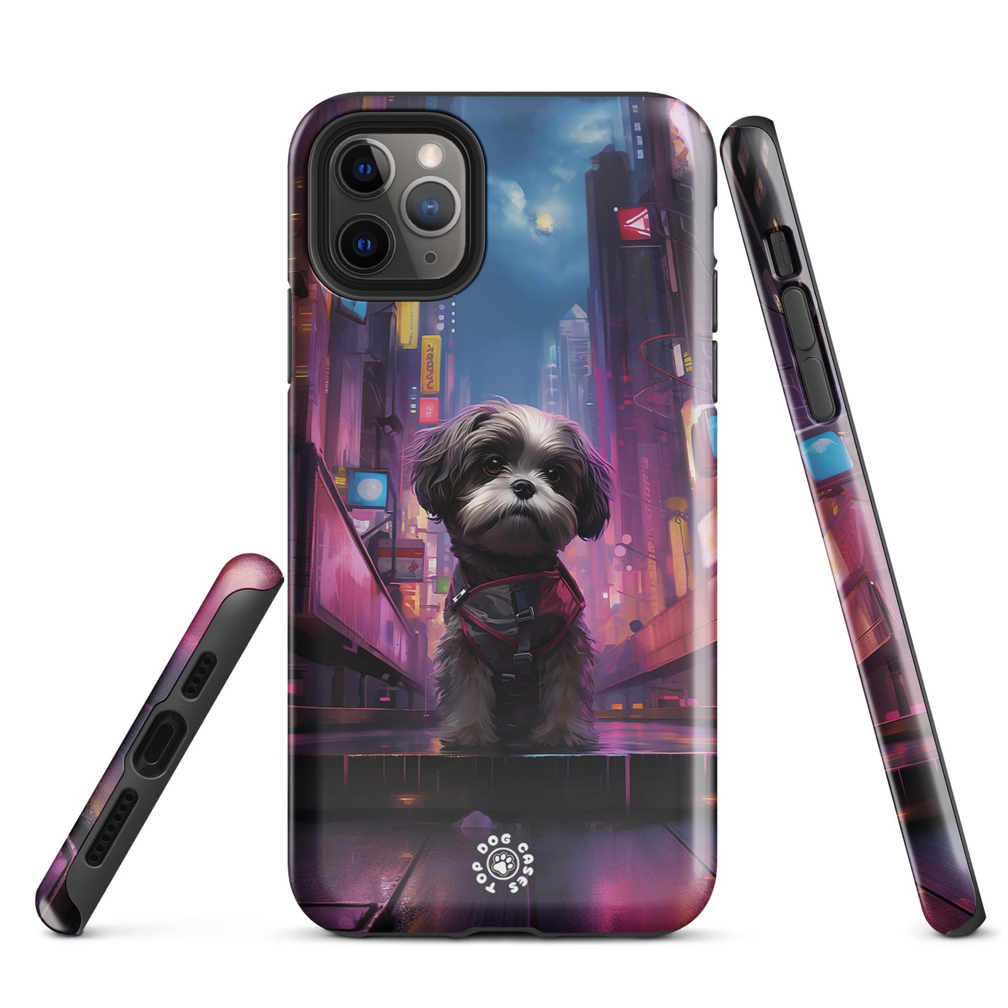 Shih Tzu in the City - iPhone Case - Cute Phone Cases - Top Dog Cases - #CityDog, #CityDogs, #CuteDog, #CuteDogs, #CyberpunkCityDog, #DogPhoneCase, #iPhone, #iPhone11, #iphone11case, #iPhone12, #iPhone12case, #iPhone13, #iPhone13case, #iPhone13DogCase, #iPhone13Mini, #iPhone13Pro, #iPhone13ProMax, #iPhone14, #iPhone14case, #iPhone14DogCase, #iPhone14Plus, #iPhone14Pluscase, #iPhone14Pro, #iPhone14ProMax, #iPhone14ProMaxCase, #iPhone15, #iPhone15case, #iPhonecase, #iphonedogcase, #Shih Tzu