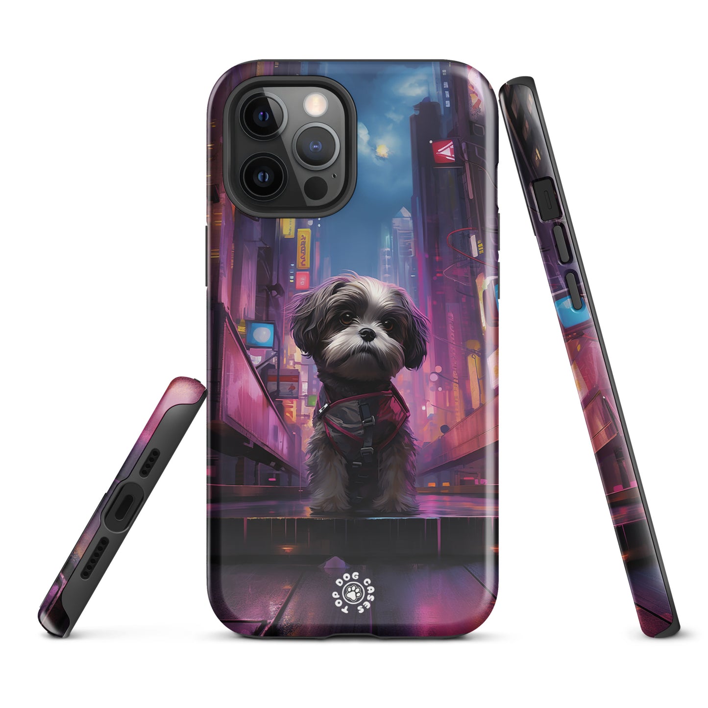 Shih Tzu in the City - iPhone Case - Cute Phone Cases - Top Dog Cases - #CityDog, #CityDogs, #CuteDog, #CuteDogs, #CyberpunkCityDog, #DogPhoneCase, #iPhone, #iPhone11, #iphone11case, #iPhone12, #iPhone12case, #iPhone13, #iPhone13case, #iPhone13DogCase, #iPhone13Mini, #iPhone13Pro, #iPhone13ProMax, #iPhone14, #iPhone14case, #iPhone14DogCase, #iPhone14Plus, #iPhone14Pluscase, #iPhone14Pro, #iPhone14ProMax, #iPhone14ProMaxCase, #iPhone15, #iPhone15case, #iPhonecase, #iphonedogcase, #Shih Tzu