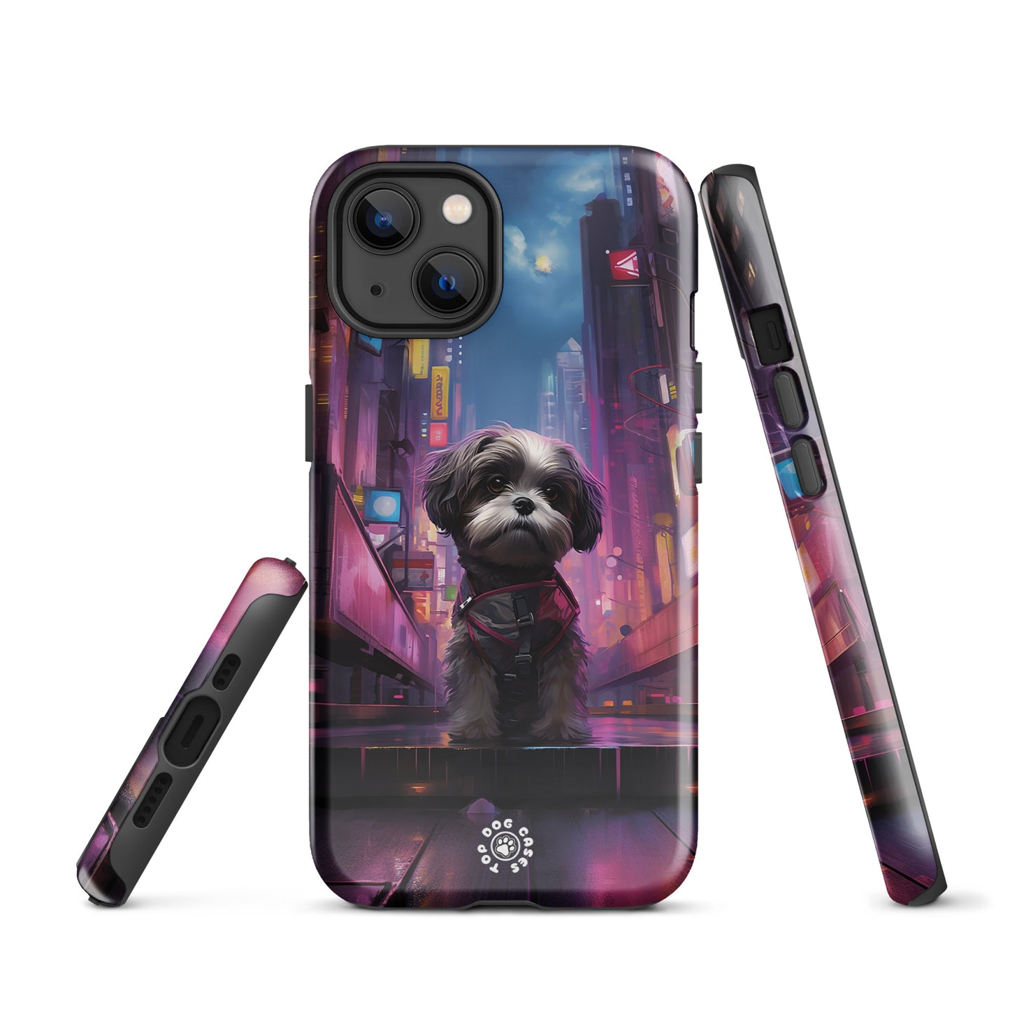 Shih Tzu in the City - iPhone Case - Cute Phone Cases - Top Dog Cases - #CityDog, #CityDogs, #CuteDog, #CuteDogs, #CyberpunkCityDog, #DogPhoneCase, #iPhone, #iPhone11, #iphone11case, #iPhone12, #iPhone12case, #iPhone13, #iPhone13case, #iPhone13DogCase, #iPhone13Mini, #iPhone13Pro, #iPhone13ProMax, #iPhone14, #iPhone14case, #iPhone14DogCase, #iPhone14Plus, #iPhone14Pluscase, #iPhone14Pro, #iPhone14ProMax, #iPhone14ProMaxCase, #iPhone15, #iPhone15case, #iPhonecase, #iphonedogcase, #Shih Tzu