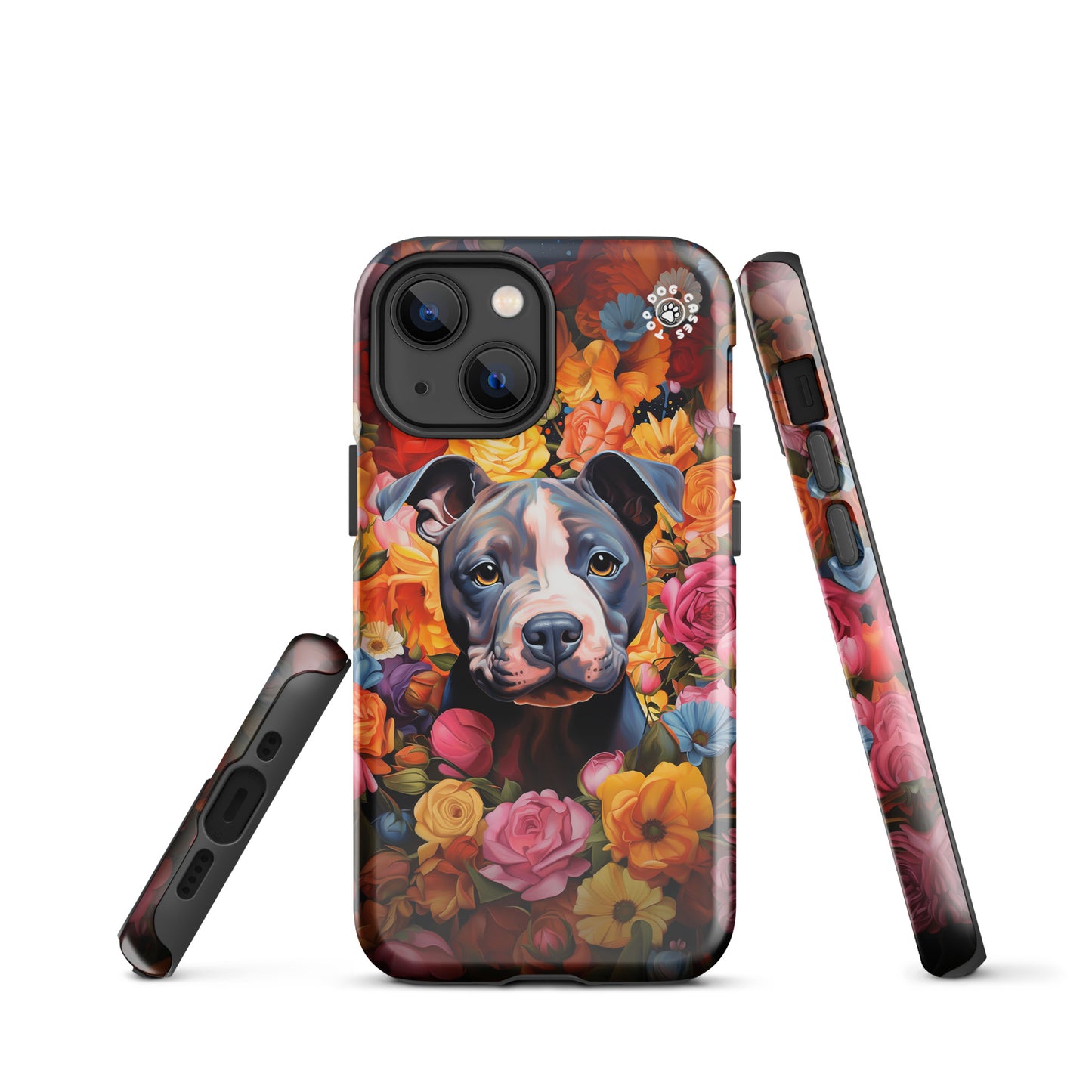 Pitbull - iPhone 13 Case - Aesthetic Phone Cases - Top Dog Cases - #DogsAndFlowers, #iPhone, #iPhone13, #iPhone13case, #iPhone13DogCase, #iPhone13Mini, #iPhone13Pro, #iPhone13ProMax, #Pitbull