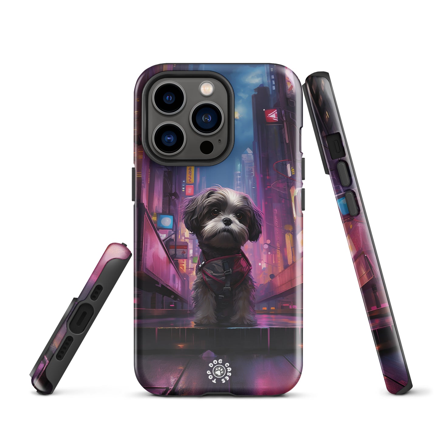 Shih Tzu in the City - iPhone Case - Cute Phone Cases - Top Dog Cases - #CityDog, #CityDogs, #CuteDog, #CuteDogs, #CyberpunkCityDog, #DogPhoneCase, #iPhone, #iPhone11, #iphone11case, #iPhone12, #iPhone12case, #iPhone13, #iPhone13case, #iPhone13DogCase, #iPhone13Mini, #iPhone13Pro, #iPhone13ProMax, #iPhone14, #iPhone14case, #iPhone14DogCase, #iPhone14Plus, #iPhone14Pluscase, #iPhone14Pro, #iPhone14ProMax, #iPhone14ProMaxCase, #iPhone15, #iPhone15case, #iPhonecase, #iphonedogcase, #Shih Tzu