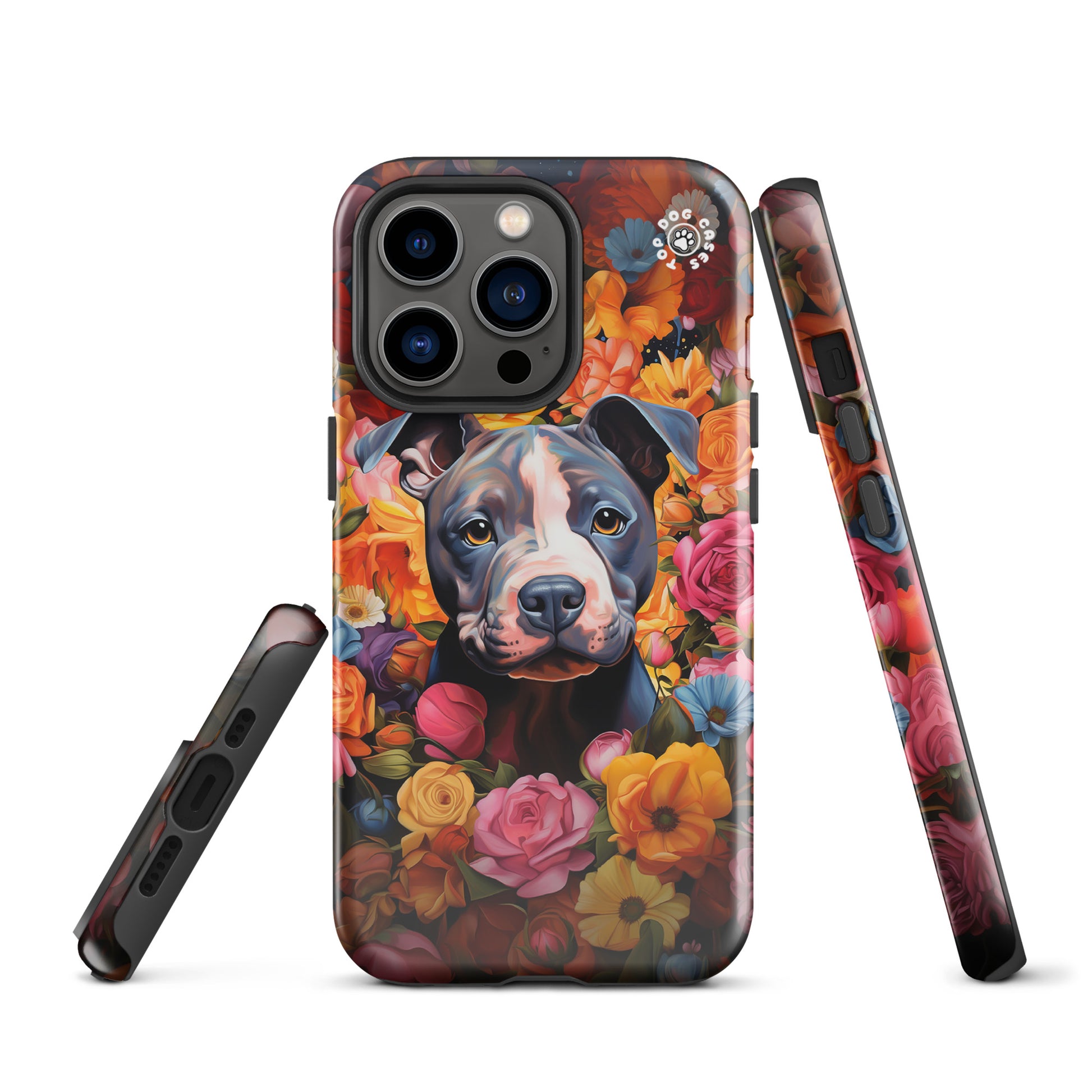 Pitbull - iPhone 13 Case - Aesthetic Phone Cases - Top Dog Cases - #DogsAndFlowers, #iPhone, #iPhone13, #iPhone13case, #iPhone13DogCase, #iPhone13Mini, #iPhone13Pro, #iPhone13ProMax, #Pitbull