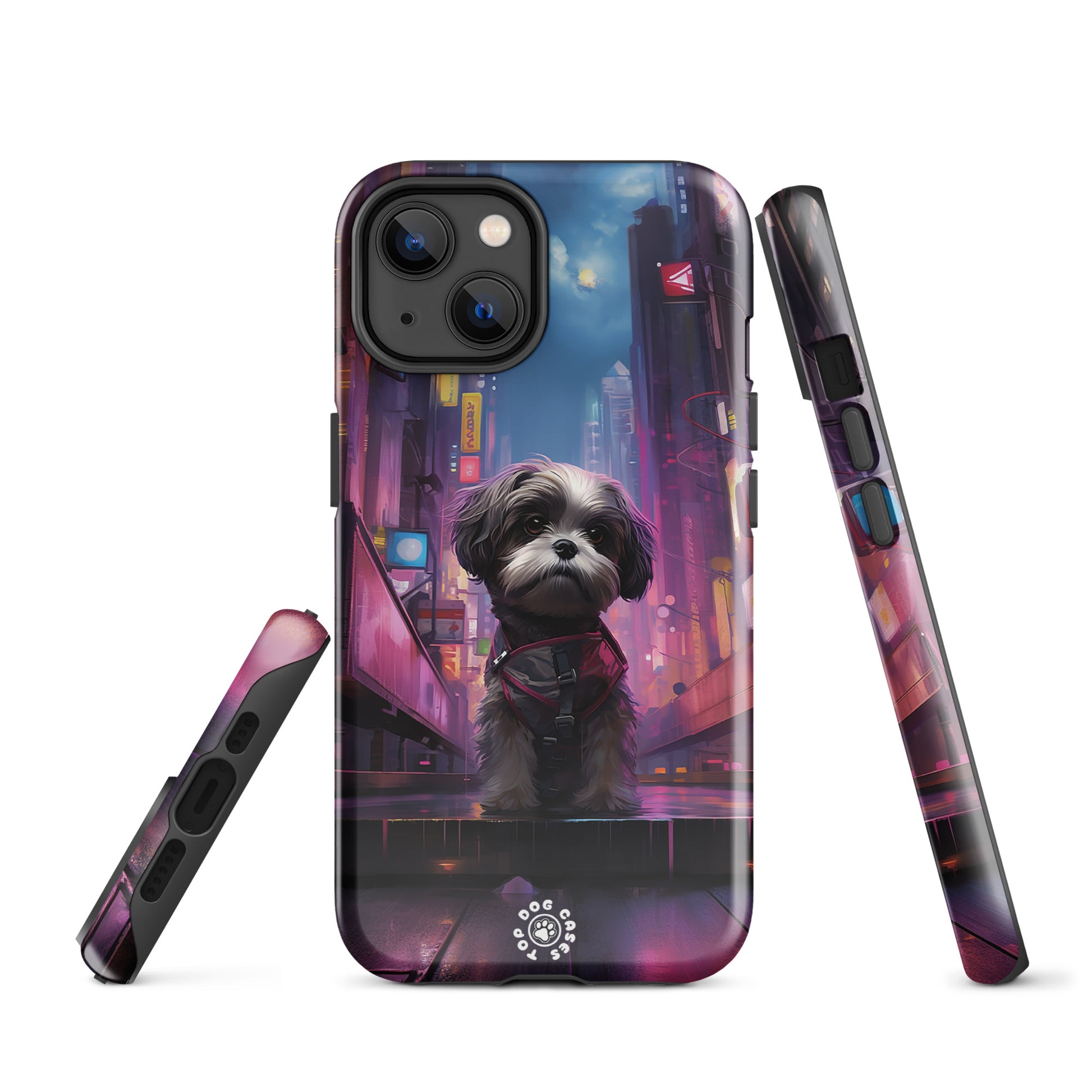 Shih Tzu in the City - iPhone Case - Cute Phone Cases - Top Dog Cases - #CityDog, #CityDogs, #CuteDog, #CuteDogs, #CyberpunkCityDog, #DogPhoneCase, #iPhone, #iPhone11, #iphone11case, #iPhone12, #iPhone12case, #iPhone13, #iPhone13case, #iPhone13DogCase, #iPhone13Mini, #iPhone13Pro, #iPhone13ProMax, #iPhone14, #iPhone14case, #iPhone14DogCase, #iPhone14Plus, #iPhone14Pluscase, #iPhone14Pro, #iPhone14ProMax, #iPhone14ProMaxCase, #iPhone15, #iPhone15case, #iPhonecase, #iphonedogcase, #Shih Tzu