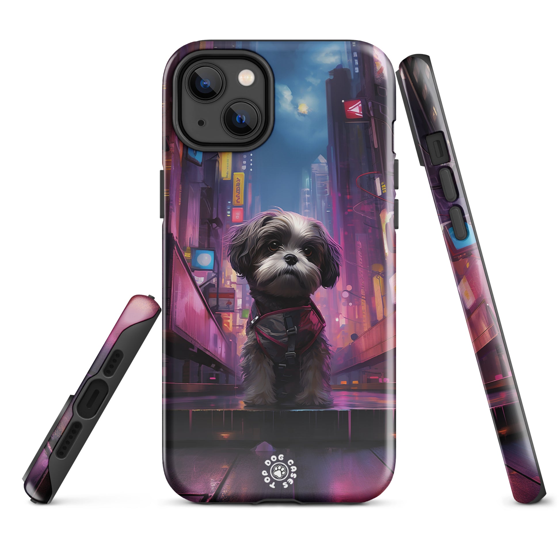 Shih Tzu in the City - iPhone Case - Cute Phone Cases - Top Dog Cases - #CityDog, #CityDogs, #CuteDog, #CuteDogs, #CyberpunkCityDog, #DogPhoneCase, #iPhone, #iPhone11, #iphone11case, #iPhone12, #iPhone12case, #iPhone13, #iPhone13case, #iPhone13DogCase, #iPhone13Mini, #iPhone13Pro, #iPhone13ProMax, #iPhone14, #iPhone14case, #iPhone14DogCase, #iPhone14Plus, #iPhone14Pluscase, #iPhone14Pro, #iPhone14ProMax, #iPhone14ProMaxCase, #iPhone15, #iPhone15case, #iPhonecase, #iphonedogcase, #Shih Tzu