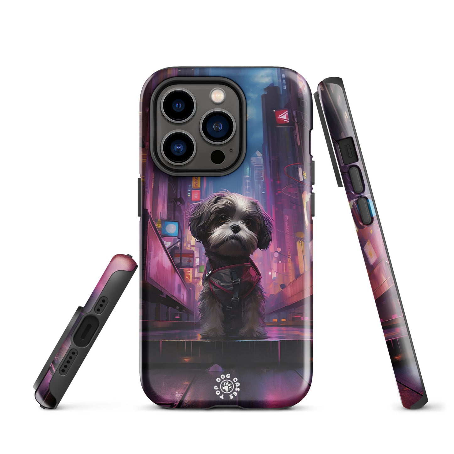 Shih Tzu in the City - iPhone Case - Cute Phone Cases - Top Dog Cases - #CityDog, #CityDogs, #CuteDog, #CuteDogs, #CyberpunkCityDog, #DogPhoneCase, #iPhone, #iPhone11, #iphone11case, #iPhone12, #iPhone12case, #iPhone13, #iPhone13case, #iPhone13DogCase, #iPhone13Mini, #iPhone13Pro, #iPhone13ProMax, #iPhone14, #iPhone14case, #iPhone14DogCase, #iPhone14Plus, #iPhone14Pluscase, #iPhone14Pro, #iPhone14ProMax, #iPhone14ProMaxCase, #iPhone15, #iPhone15case, #iPhonecase, #iphonedogcase, #Shih Tzu