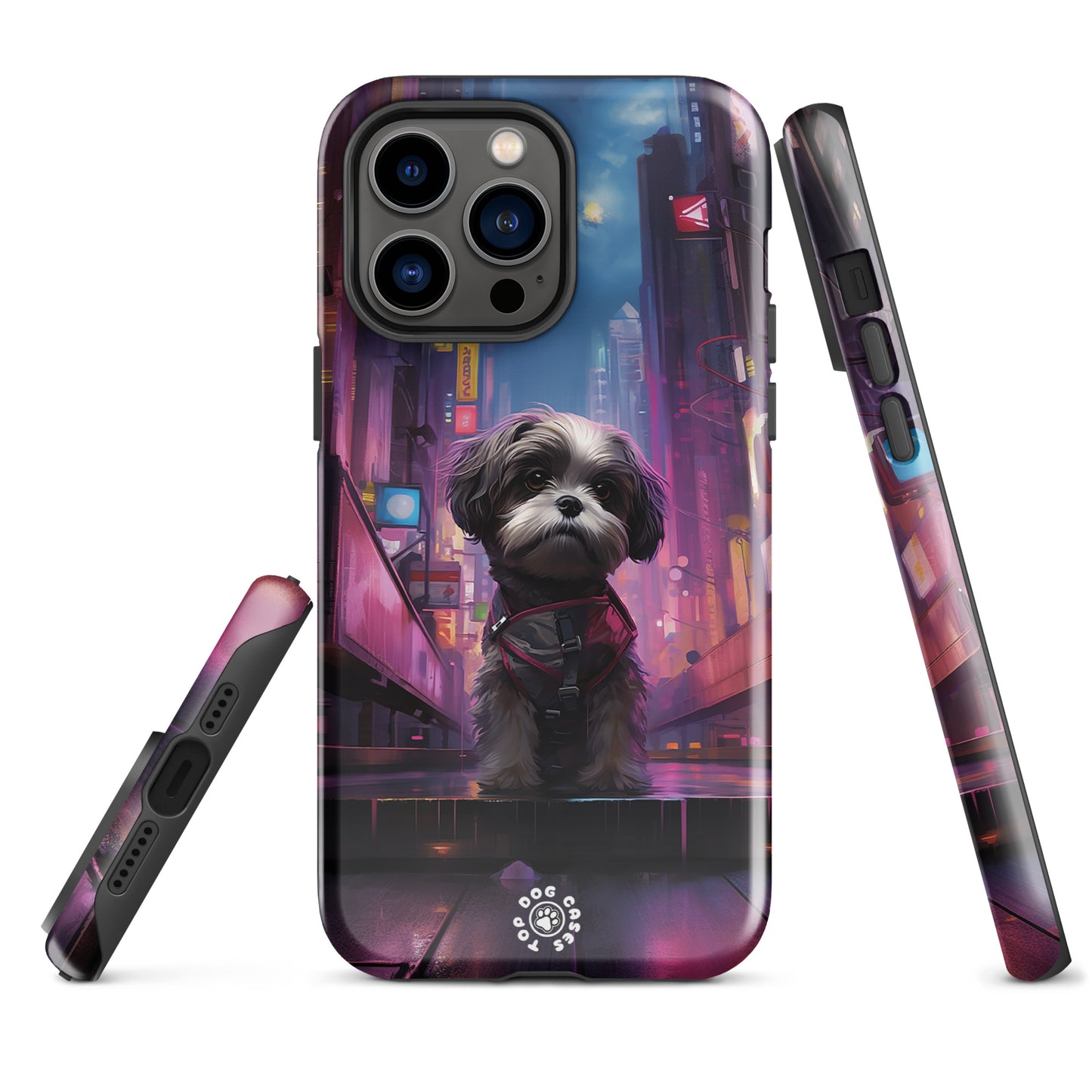 Shih Tzu in the City - iPhone Case - Cute Phone Cases - Top Dog Cases - #CityDog, #CityDogs, #CuteDog, #CuteDogs, #CyberpunkCityDog, #DogPhoneCase, #iPhone, #iPhone11, #iphone11case, #iPhone12, #iPhone12case, #iPhone13, #iPhone13case, #iPhone13DogCase, #iPhone13Mini, #iPhone13Pro, #iPhone13ProMax, #iPhone14, #iPhone14case, #iPhone14DogCase, #iPhone14Plus, #iPhone14Pluscase, #iPhone14Pro, #iPhone14ProMax, #iPhone14ProMaxCase, #iPhone15, #iPhone15case, #iPhonecase, #iphonedogcase, #Shih Tzu