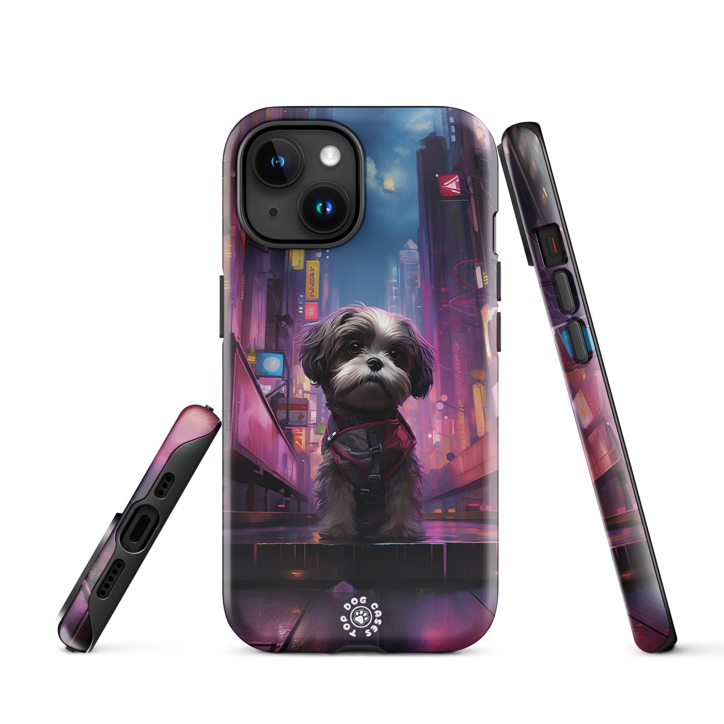 Shih Tzu in the City - iPhone Case - Cute Phone Cases - Top Dog Cases - #CityDog, #CityDogs, #CuteDog, #CuteDogs, #CyberpunkCityDog, #DogPhoneCase, #iPhone, #iPhone11, #iphone11case, #iPhone12, #iPhone12case, #iPhone13, #iPhone13case, #iPhone13DogCase, #iPhone13Mini, #iPhone13Pro, #iPhone13ProMax, #iPhone14, #iPhone14case, #iPhone14DogCase, #iPhone14Plus, #iPhone14Pluscase, #iPhone14Pro, #iPhone14ProMax, #iPhone14ProMaxCase, #iPhone15, #iPhone15case, #iPhonecase, #iphonedogcase, #Shih Tzu