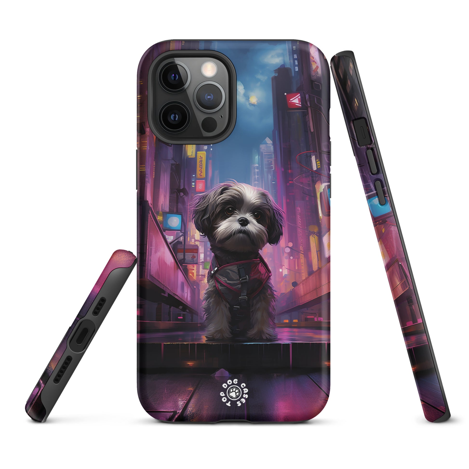 Shih Tzu in the City - iPhone Case - Cute Phone Cases - Top Dog Cases - #CityDog, #CityDogs, #CuteDog, #CuteDogs, #CyberpunkCityDog, #DogPhoneCase, #iPhone, #iPhone11, #iphone11case, #iPhone12, #iPhone12case, #iPhone13, #iPhone13case, #iPhone13DogCase, #iPhone13Mini, #iPhone13Pro, #iPhone13ProMax, #iPhone14, #iPhone14case, #iPhone14DogCase, #iPhone14Plus, #iPhone14Pluscase, #iPhone14Pro, #iPhone14ProMax, #iPhone14ProMaxCase, #iPhone15, #iPhone15case, #iPhonecase, #iphonedogcase, #Shih Tzu