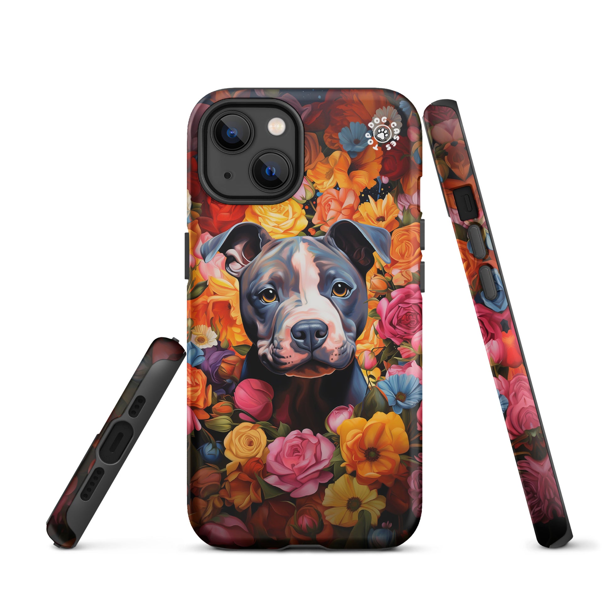 Pitbull - iPhone 13 Case - Aesthetic Phone Cases - Top Dog Cases - #DogsAndFlowers, #iPhone, #iPhone13, #iPhone13case, #iPhone13DogCase, #iPhone13Mini, #iPhone13Pro, #iPhone13ProMax, #Pitbull