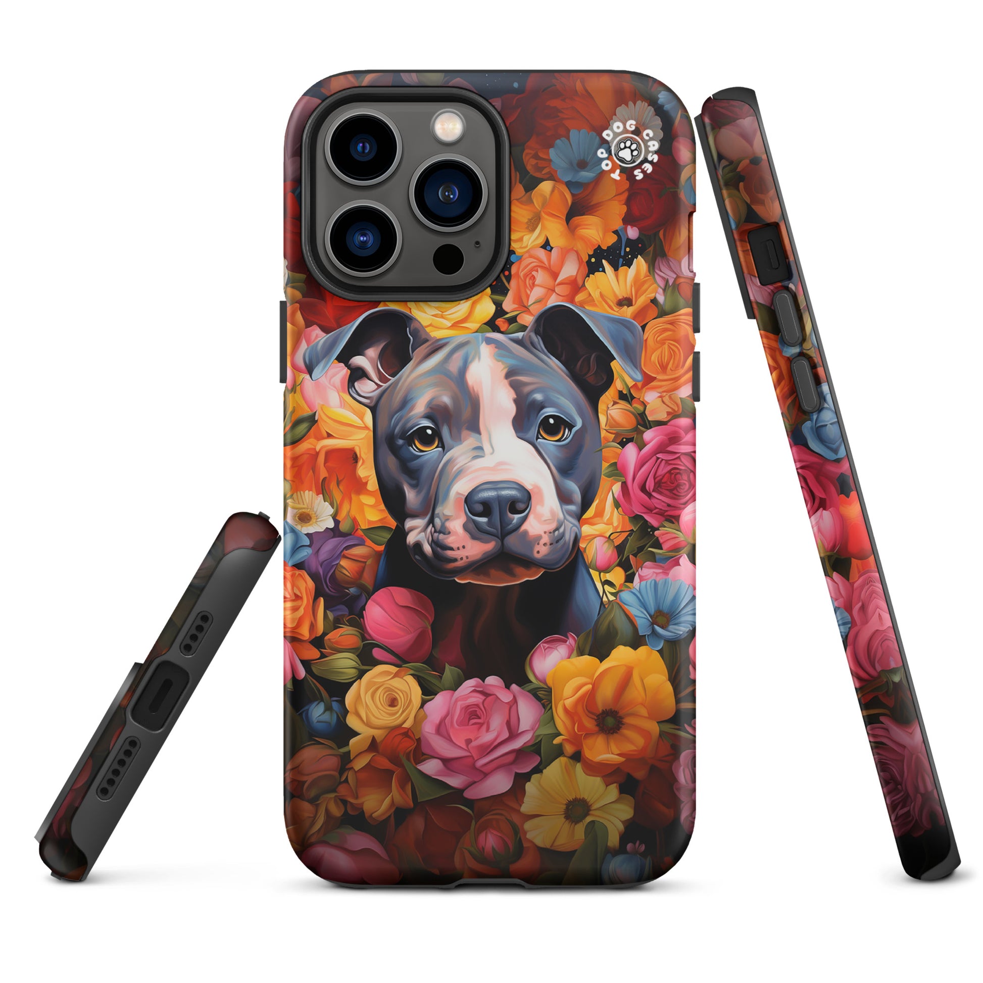 Pitbull - iPhone 13 Case - Aesthetic Phone Cases - Top Dog Cases - #DogsAndFlowers, #iPhone, #iPhone13, #iPhone13case, #iPhone13DogCase, #iPhone13Mini, #iPhone13Pro, #iPhone13ProMax, #Pitbull