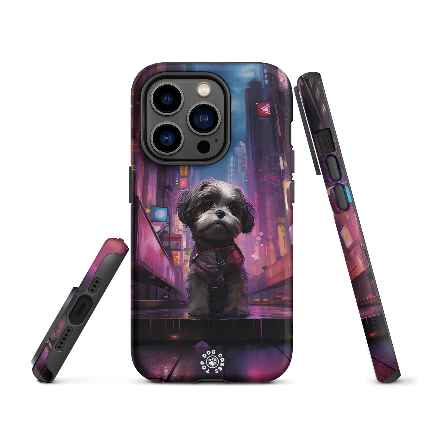 Shih Tzu in the City - iPhone Case - Cute Phone Cases - Top Dog Cases - #CityDog, #CityDogs, #CuteDog, #CuteDogs, #CyberpunkCityDog, #DogPhoneCase, #iPhone, #iPhone11, #iphone11case, #iPhone12, #iPhone12case, #iPhone13, #iPhone13case, #iPhone13DogCase, #iPhone13Mini, #iPhone13Pro, #iPhone13ProMax, #iPhone14, #iPhone14case, #iPhone14DogCase, #iPhone14Plus, #iPhone14Pluscase, #iPhone14Pro, #iPhone14ProMax, #iPhone14ProMaxCase, #iPhone15, #iPhone15case, #iPhonecase, #iphonedogcase, #Shih Tzu