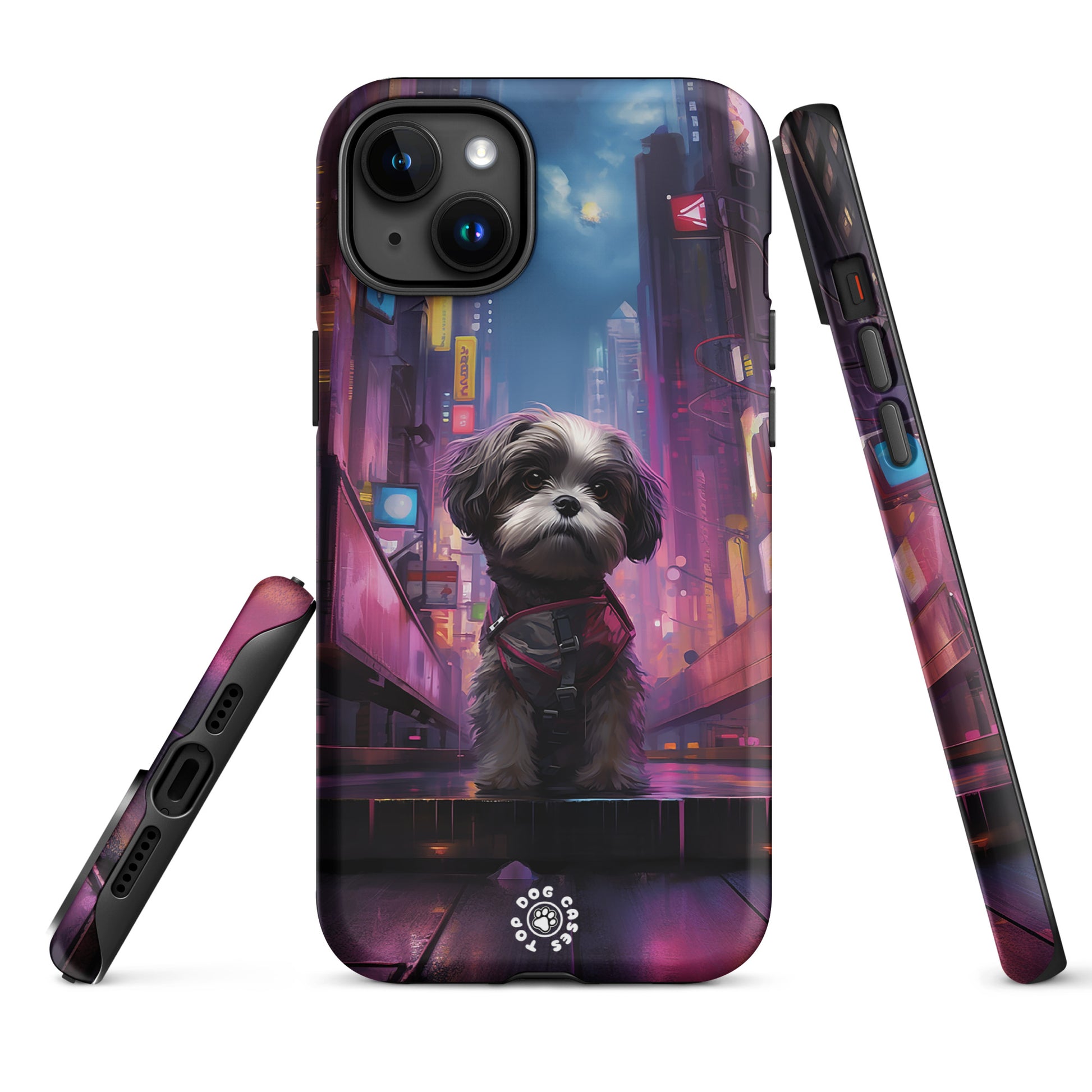 Shih Tzu in the City - iPhone Case - Cute Phone Cases - Top Dog Cases - #CityDog, #CityDogs, #CuteDog, #CuteDogs, #CyberpunkCityDog, #DogPhoneCase, #iPhone, #iPhone11, #iphone11case, #iPhone12, #iPhone12case, #iPhone13, #iPhone13case, #iPhone13DogCase, #iPhone13Mini, #iPhone13Pro, #iPhone13ProMax, #iPhone14, #iPhone14case, #iPhone14DogCase, #iPhone14Plus, #iPhone14Pluscase, #iPhone14Pro, #iPhone14ProMax, #iPhone14ProMaxCase, #iPhone15, #iPhone15case, #iPhonecase, #iphonedogcase, #Shih Tzu