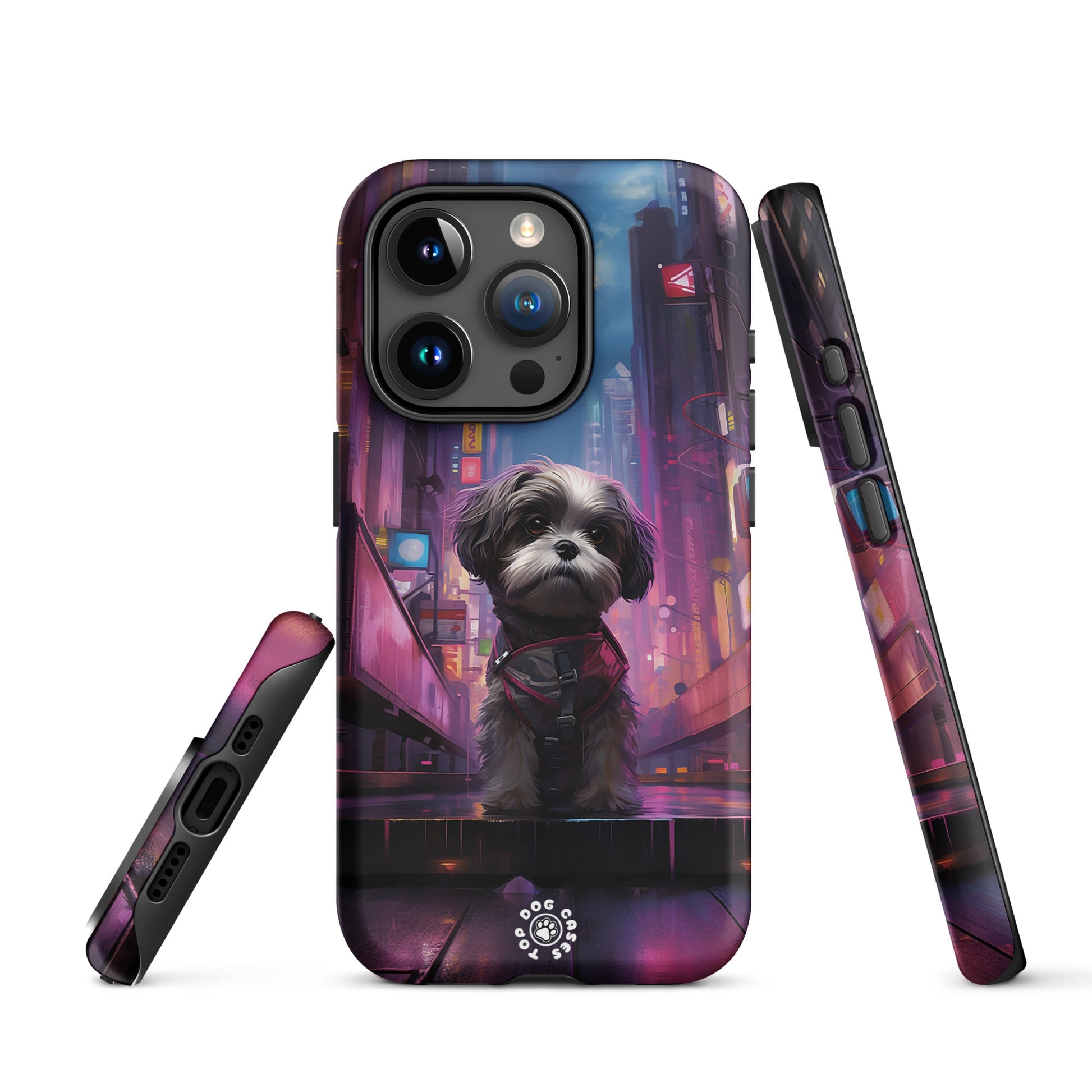 Shih Tzu in the City - iPhone Case - Cute Phone Cases - Top Dog Cases - #CityDog, #CityDogs, #CuteDog, #CuteDogs, #CyberpunkCityDog, #DogPhoneCase, #iPhone, #iPhone11, #iphone11case, #iPhone12, #iPhone12case, #iPhone13, #iPhone13case, #iPhone13DogCase, #iPhone13Mini, #iPhone13Pro, #iPhone13ProMax, #iPhone14, #iPhone14case, #iPhone14DogCase, #iPhone14Plus, #iPhone14Pluscase, #iPhone14Pro, #iPhone14ProMax, #iPhone14ProMaxCase, #iPhone15, #iPhone15case, #iPhonecase, #iphonedogcase, #Shih Tzu