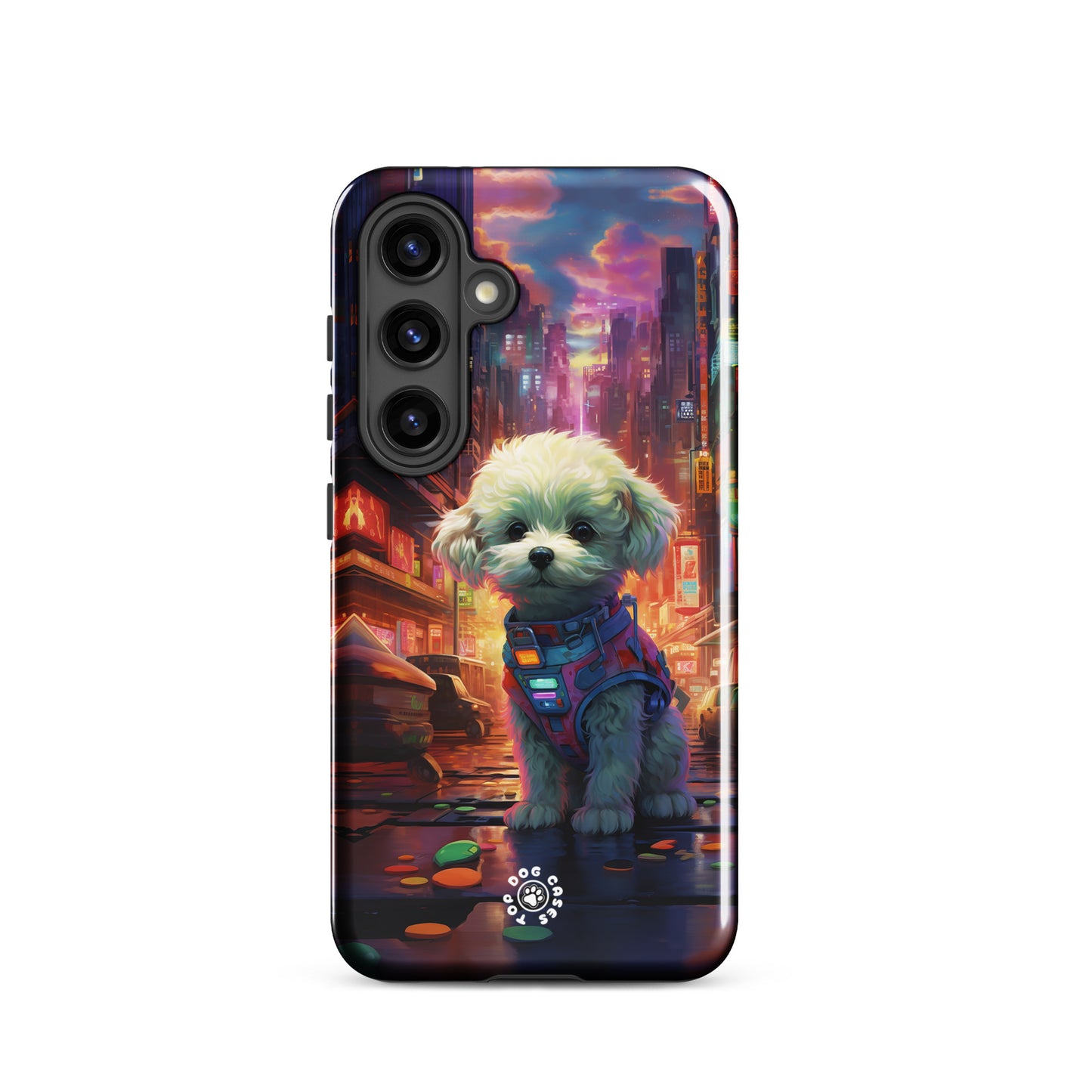 Toy Poodle in the City - Samsung Phone Case - Cute Phone Cases - Top Dog Cases - #CityDogs, #CuteDogs, #SamsungGalaxyCase, #SamsungGalaxyS20, #SamsungGalaxyS21, #SamsungGalaxyS22, #SamsungGalaxyS22Ultra, #SamsungGalaxyS23, #SamsungGalaxyS23Ultra, #ToyPoodle