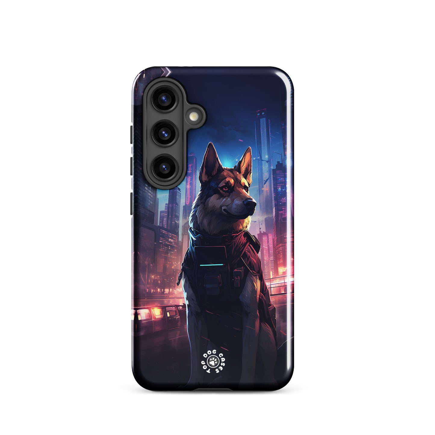 German Shepherd in the City - Samsung Phone Case - Cute Phone Cases - Top Dog Cases - #CityDogs, #CuteDogs, #GermanShepherd, #SamsungGalaxyCase, #SamsungGalaxyS20, #SamsungGalaxyS21, #SamsungGalaxyS22, #SamsungGalaxyS22Ultra, #SamsungGalaxyS23, #SamsungGalaxyS23Ultra