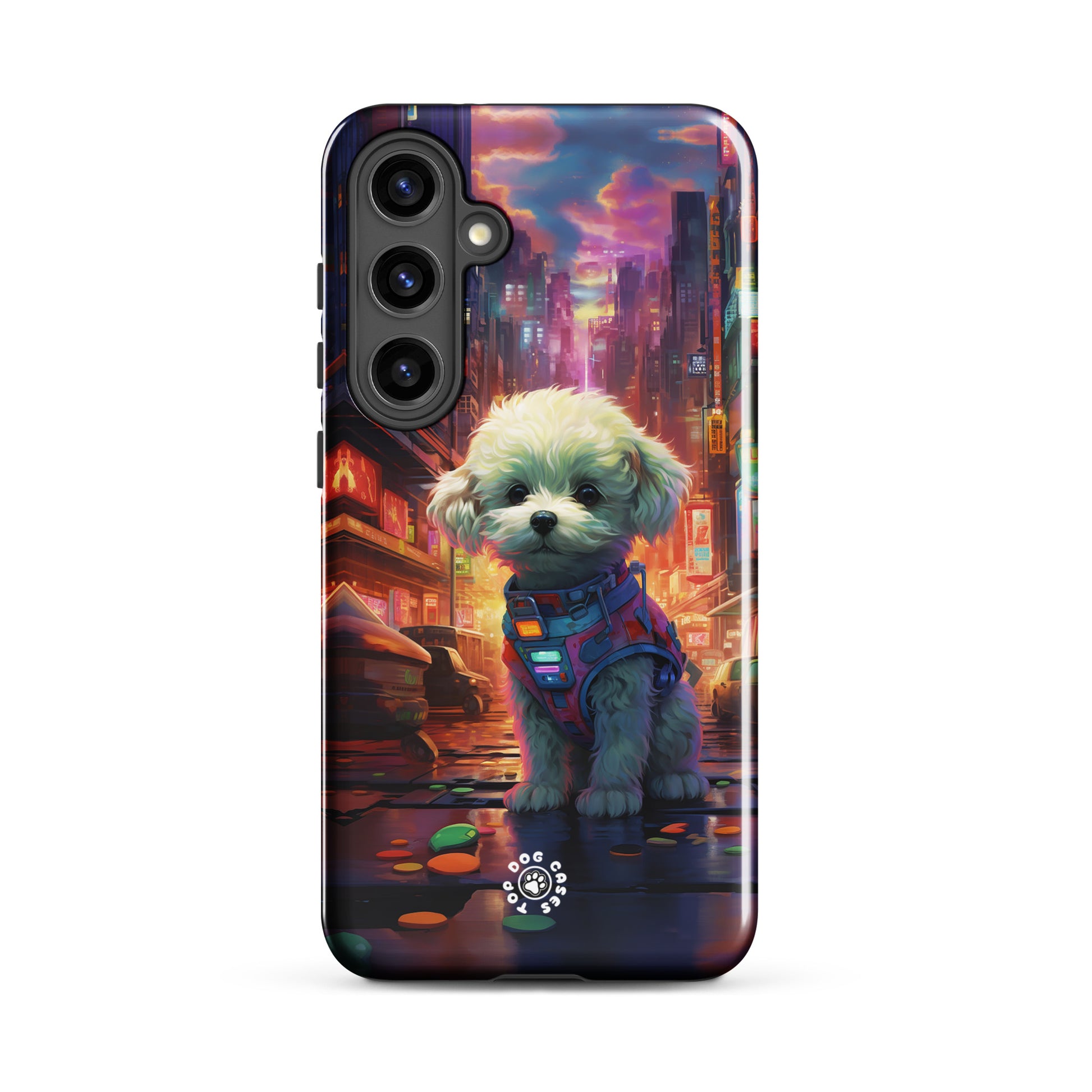 Toy Poodle in the City - Samsung Phone Case - Cute Phone Cases - Top Dog Cases - #CityDogs, #CuteDogs, #SamsungGalaxyCase, #SamsungGalaxyS20, #SamsungGalaxyS21, #SamsungGalaxyS22, #SamsungGalaxyS22Ultra, #SamsungGalaxyS23, #SamsungGalaxyS23Ultra, #ToyPoodle