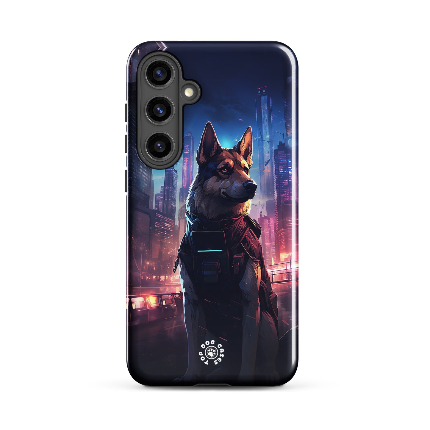 German Shepherd in the City - Samsung Phone Case - Cute Phone Cases - Top Dog Cases - #CityDogs, #CuteDogs, #GermanShepherd, #SamsungGalaxyCase, #SamsungGalaxyS20, #SamsungGalaxyS21, #SamsungGalaxyS22, #SamsungGalaxyS22Ultra, #SamsungGalaxyS23, #SamsungGalaxyS23Ultra