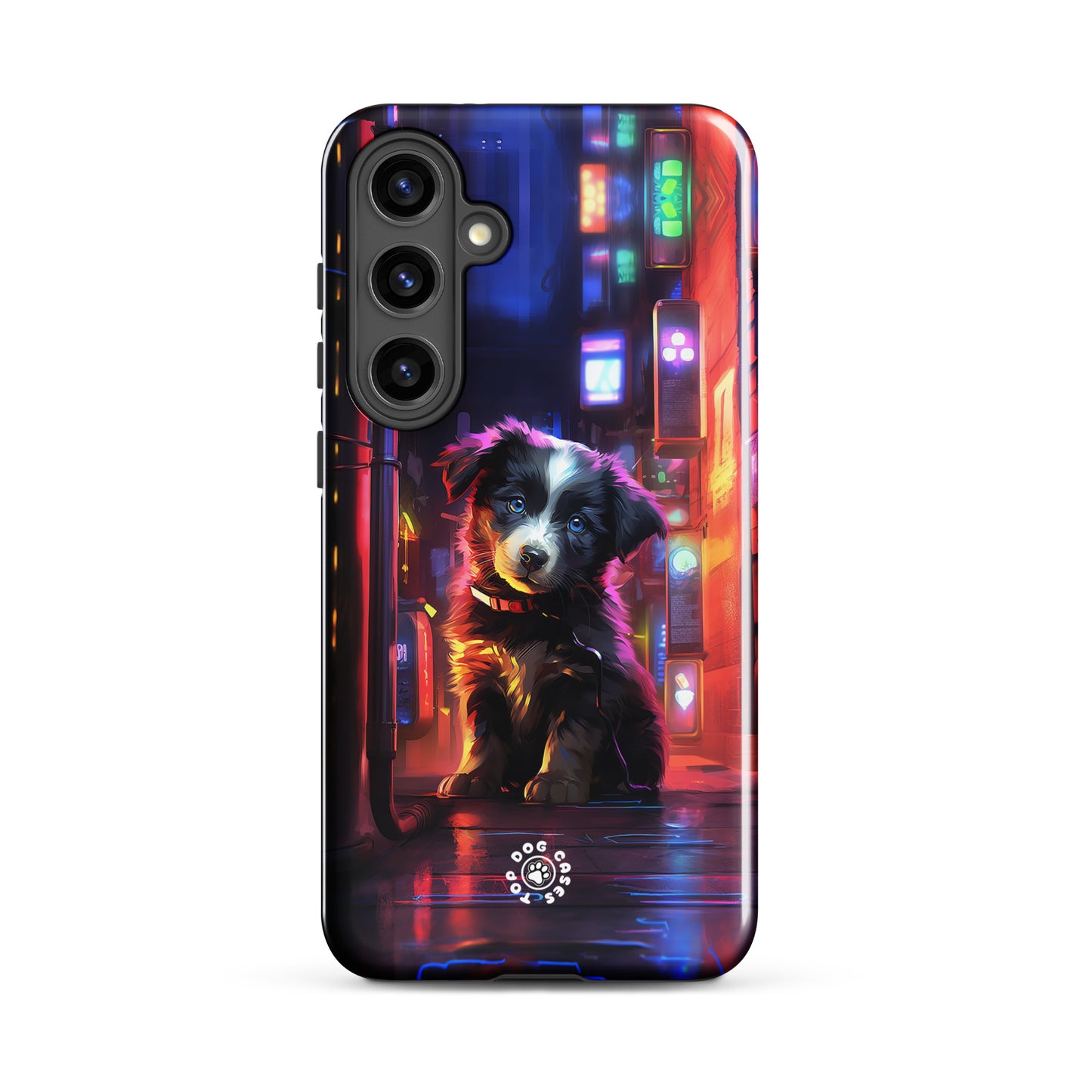 Border Collie in the City - Samsung Phone Case - Cute Phone Cases - Top Dog Cases - #BorderCollie, #CityDog, #CityDogs, #CuteDogs, #SamsungGalaxyCase, #SamsungGalaxyS20, #SamsungGalaxyS21, #SamsungGalaxyS22, #SamsungGalaxyS22Ultra, #SamsungGalaxyS23, #SamsungGalaxyS23Ultra
