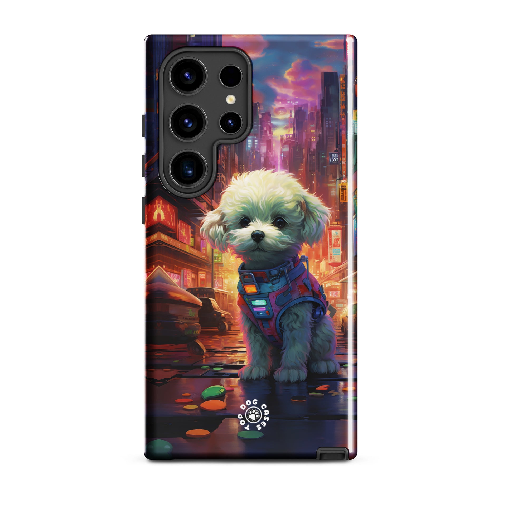 Toy Poodle in the City - Samsung Phone Case - Cute Phone Cases - Top Dog Cases - #CityDogs, #CuteDogs, #SamsungGalaxyCase, #SamsungGalaxyS20, #SamsungGalaxyS21, #SamsungGalaxyS22, #SamsungGalaxyS22Ultra, #SamsungGalaxyS23, #SamsungGalaxyS23Ultra, #ToyPoodle