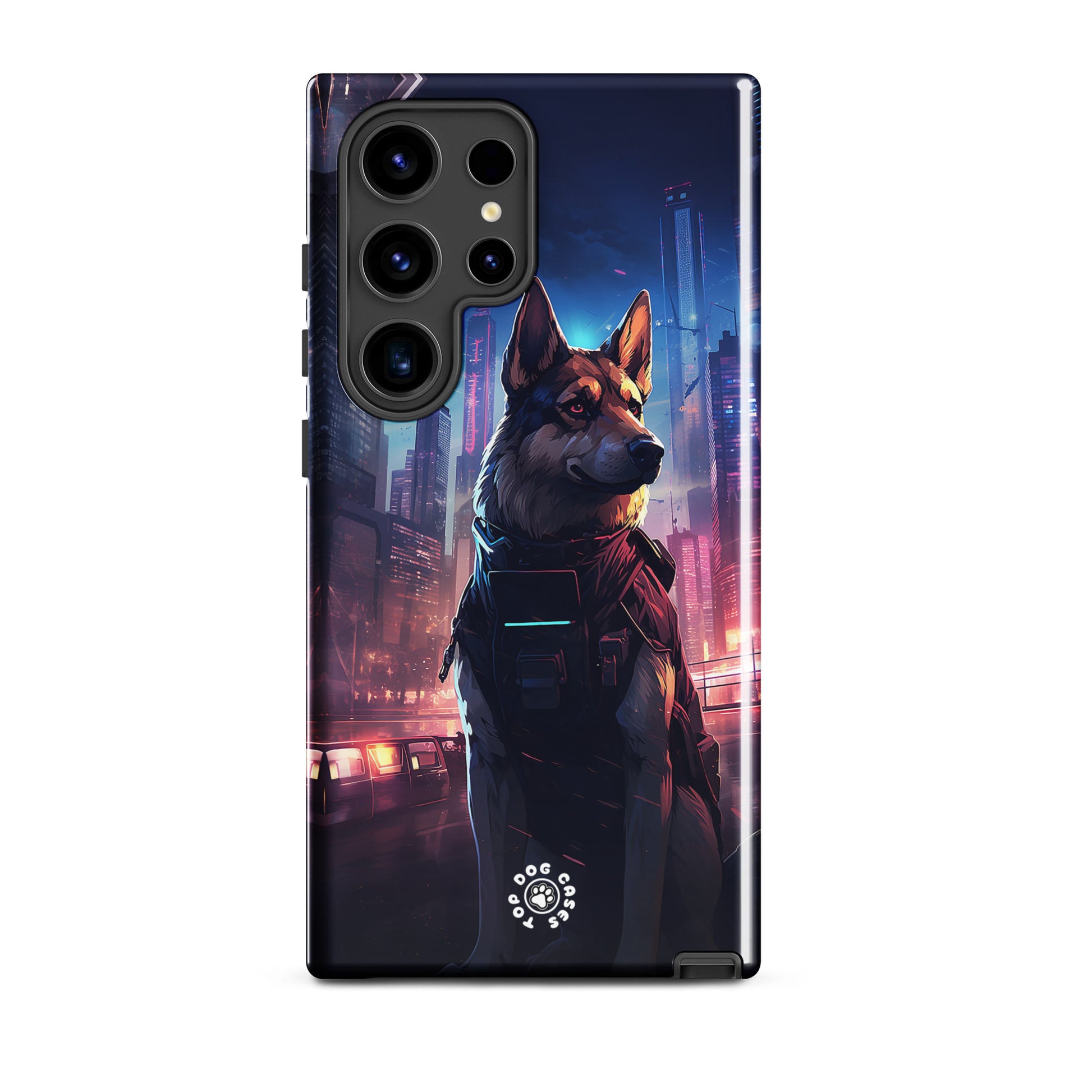 German Shepherd in the City - Samsung Phone Case - Cute Phone Cases - Top Dog Cases - #CityDogs, #CuteDogs, #GermanShepherd, #SamsungGalaxyCase, #SamsungGalaxyS20, #SamsungGalaxyS21, #SamsungGalaxyS22, #SamsungGalaxyS22Ultra, #SamsungGalaxyS23, #SamsungGalaxyS23Ultra