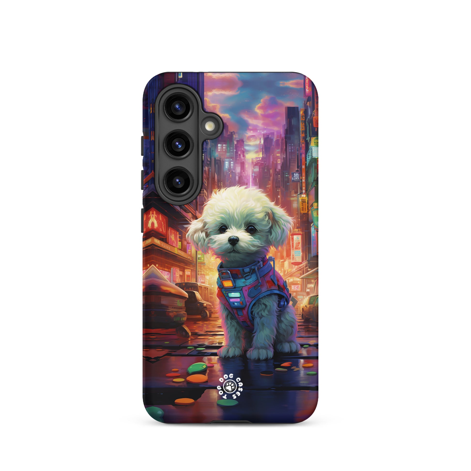 Toy Poodle in the City - Samsung Phone Case - Cute Phone Cases - Top Dog Cases - #CityDogs, #CuteDogs, #SamsungGalaxyCase, #SamsungGalaxyS20, #SamsungGalaxyS21, #SamsungGalaxyS22, #SamsungGalaxyS22Ultra, #SamsungGalaxyS23, #SamsungGalaxyS23Ultra, #ToyPoodle