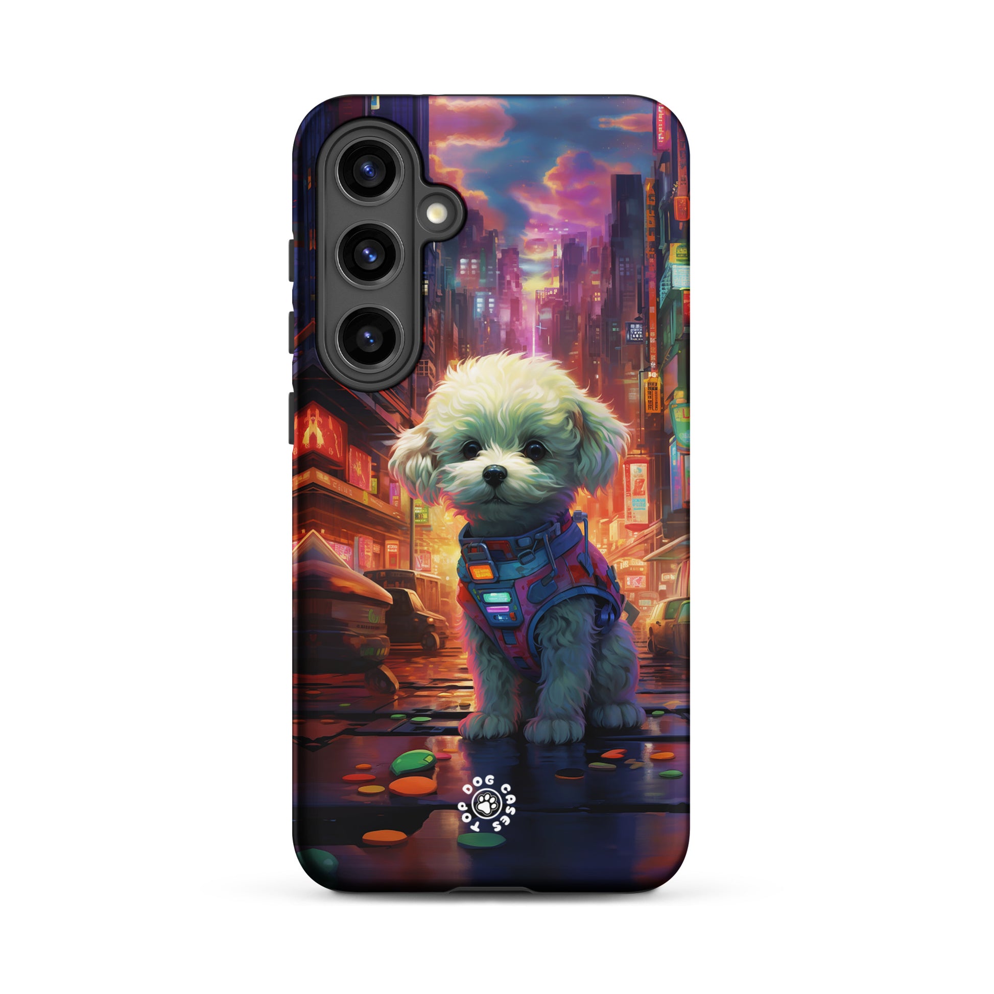 Toy Poodle in the City - Samsung Phone Case - Cute Phone Cases - Top Dog Cases - #CityDogs, #CuteDogs, #SamsungGalaxyCase, #SamsungGalaxyS20, #SamsungGalaxyS21, #SamsungGalaxyS22, #SamsungGalaxyS22Ultra, #SamsungGalaxyS23, #SamsungGalaxyS23Ultra, #ToyPoodle