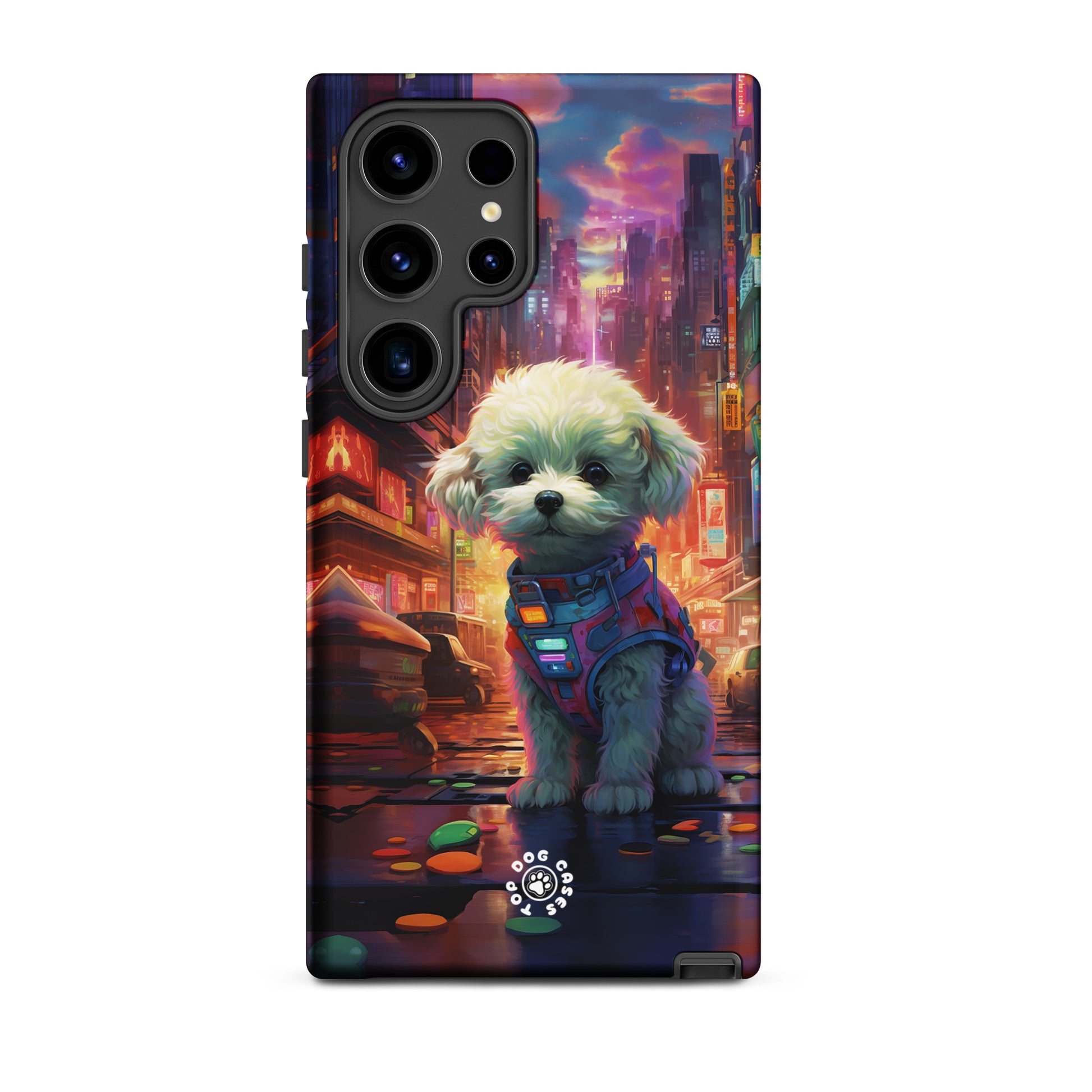 Toy Poodle in the City - Samsung Phone Case - Cute Phone Cases - Top Dog Cases - #CityDogs, #CuteDogs, #SamsungGalaxyCase, #SamsungGalaxyS20, #SamsungGalaxyS21, #SamsungGalaxyS22, #SamsungGalaxyS22Ultra, #SamsungGalaxyS23, #SamsungGalaxyS23Ultra, #ToyPoodle