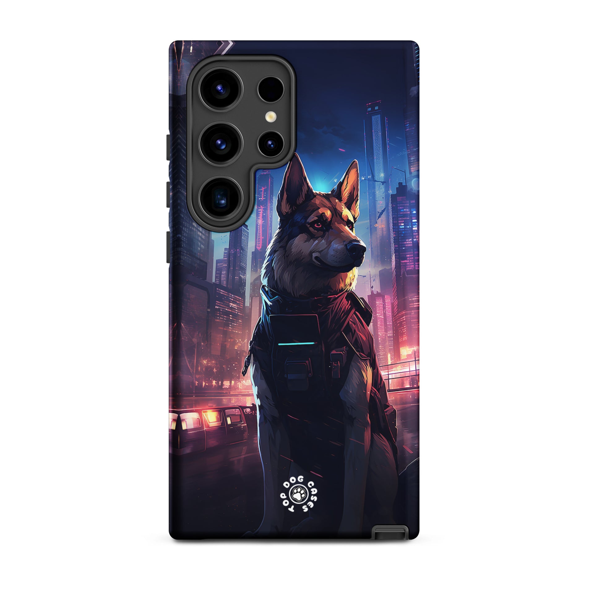 German Shepherd in the City - Samsung Phone Case - Cute Phone Cases - Top Dog Cases - #CityDogs, #CuteDogs, #GermanShepherd, #SamsungGalaxyCase, #SamsungGalaxyS20, #SamsungGalaxyS21, #SamsungGalaxyS22, #SamsungGalaxyS22Ultra, #SamsungGalaxyS23, #SamsungGalaxyS23Ultra